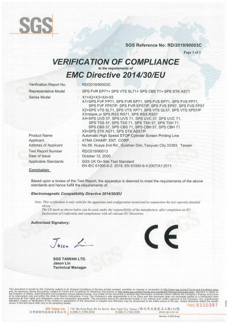 elektromagnetinio suderinamumo direktyvos CE sertifikatas